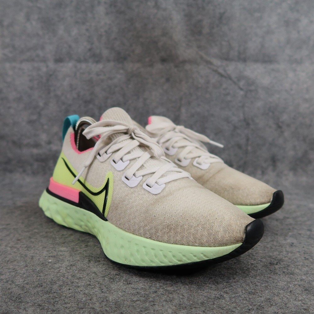 Nike React Infinity Run Flyknit Volt Pink Glow Size 5.5 Running Shoes