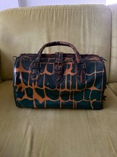 Borsa da bowling vintage stampa animalier verde arancione borsetta Statement Piece