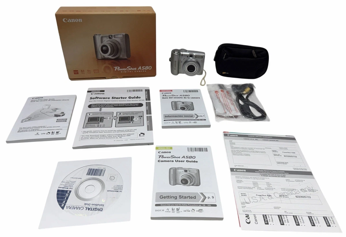 Canon Powershot A580 Digital Cameras with Built - in Flash for