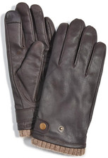 Club Room Men's Quilted Cashmere Gloves Brown NWT Size Large