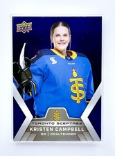 2024-25 Kristen Campbell #12 /250 Upper Deck PWHL Showcase Purple Sceptres