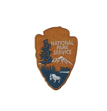 National Park Arrowhead Buffalo Adventure Outdoor Hiking Patch, Iron On/Sew On