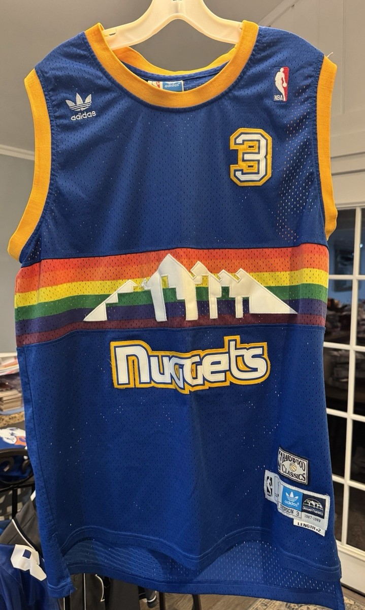 Allen Iverson Denver Nuggets Jersey XL +2 Adidas Hardwood Classics