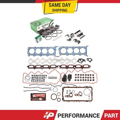Full Gasket Set Pistons Bearings Fit 07-14 Ford Lincoln 5.4L TRITON 3-VALVE