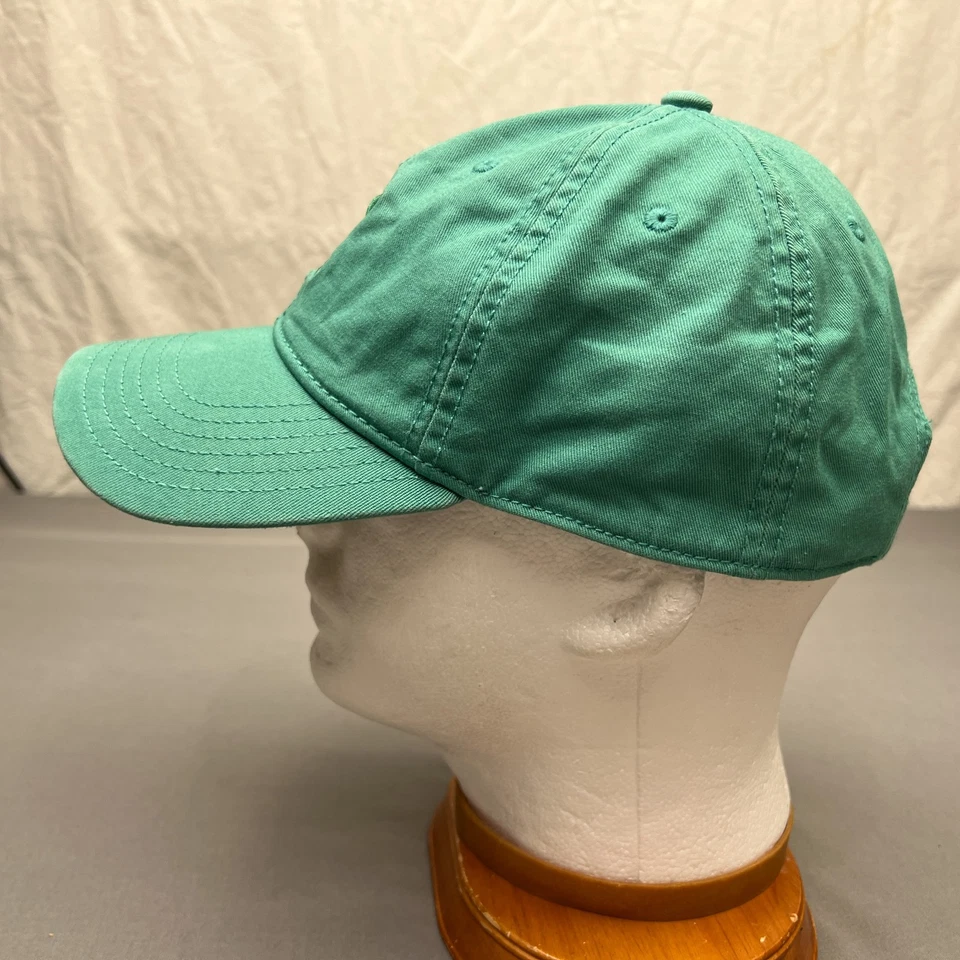 Adidas зеленый трилистник логотип крышка взрослых регулируемый зеленый спортивная шляпа - Изображение 3 из 4