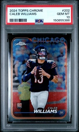 2024 TOPPS CHROME #202 CALEB WILLIAMS ROOKIE RC PSA 10