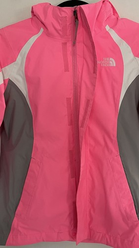The North Face Girls Winter Coat Jacket 3 in 1 Hyvent Pink Gray Zip Out Fleece M - Picture 7 of 24