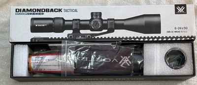 VORTEX DIAMONDBACK 6-24X50 SCOPE W/ SUNSHADE MODEL # EBR-2C (MRAD)  **N/R**