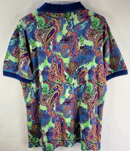 Robert Graham Canggu Paisley Golf Poloshirt Mehrfarbig Herren L 100% Baumwolle - Bild 4 von 12