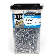 Big Timber No. 9 Sizes X 4 in. L Star Stainless Steel Fine Wood Screws 349 pk (#