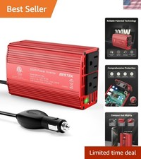 Power Inverter DC 12V to AC 110V - 300W Car Plug Adapter Outlet with 4.8A Dua...