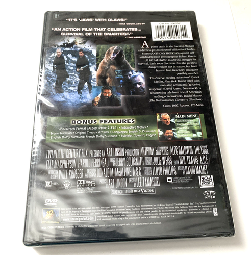 The Edge (DVD, 1999) Anthony Hopkins, Alec Baldwin ~ NEW - Picture 2 of 2