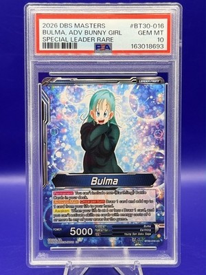 Three Glorious Fighters Bulma Adventurous Bunny Girl BT30-016 SLR PSA 10