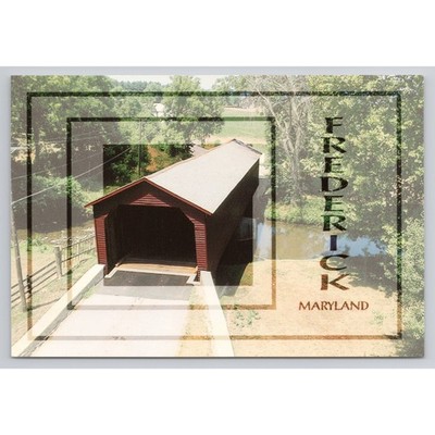 Frederick Maryland Utica Bridge Covered Bridge Trade Winds Postcard