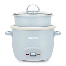AROMA® 4-Cup Rice Cooker & Food Steamer with Bonded Granite® Nonstick Ceramic