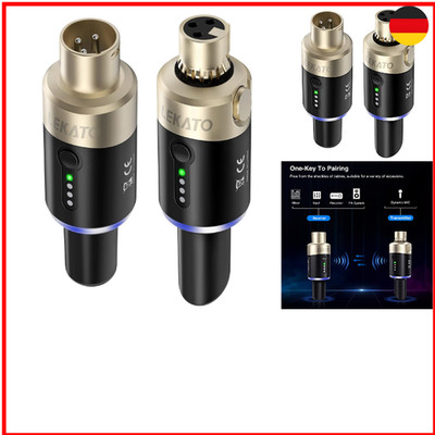 LEKATO 5,8 Ghz Wireless Mikrofon Sender Empfänger Plug-on XLR Mikrofon Wireless