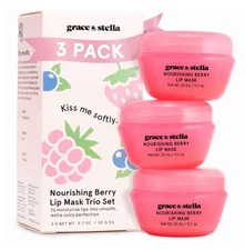 Grace And Stella Kiss Me Soflty Lip Mask Trio Set 3 x 0.7 oz