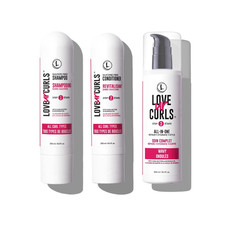 Love Ur Curls Curly Hair Shampoo and Conditioner with Curl Cream Styler...