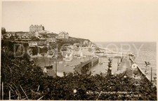Vintage RPPC Postcard Newquay Cornwall Boats Harbour c1930s