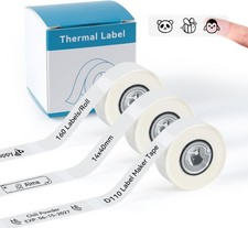 3 Rolls D110 Label Maker Tape, Compatible with NIIMBOT D11/D110/D101 Prints