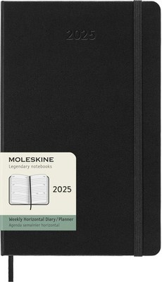 Moleskine 2025 Weekly Planner Large Black Hard Cover   144 Pages
