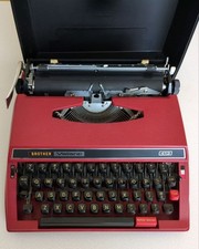 Brother Valiant 413 Manual Typewriter Red Vintage w Manual As-Is thumbnail