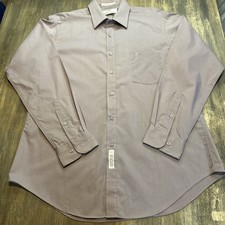 Etienne Aigner Mens Dress Shirt L 16.5 Lilac Purple Lavender Long Sleeve Button