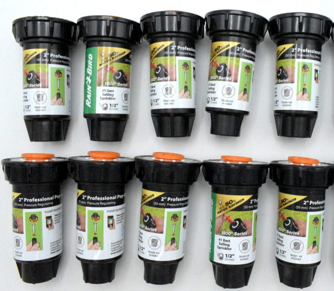 Lot of 10 Rain Bird 1802LNPRS 2" Pop-Up Sprinkler Head - Body Only No Nozzle