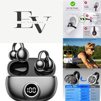 Ultra-Light M97 Bluetooth 6.0 Earbuds: 10-Minute Charge & Secure Fit for Runners