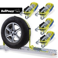 4x BullPower Spanngurte Auto Zurrgurte PKW Reifengurte mit Ratsche 50mm 4000 kg