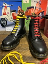 MADE IN ENGLAND DR MARTENS 1460 UK 10 Black Thick Leather Skinhead Steampunk