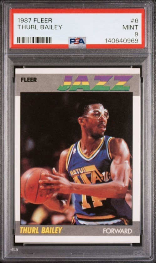 1987 Fleer #6 - THURL BAILEY - PSA 9 - MINT !!