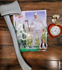 Wizard of Oz Tin Man Adult Costume Size M - BONUS: AXE & HEART  Accessories!!