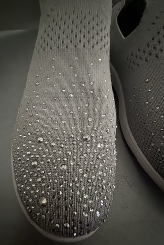 Kelly & Katie KK-Valdina Slip In Shoes, 8.5 M, Gray With Rhinestone Detail. - Picture 3 of 15