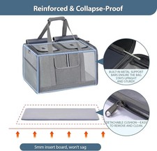 Extra Large Cat Carrier for 2 Cats, Portable Soft Sided Large Pet Carrier
