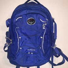 Osprey Questa 24/Seven Series 26L Outdoor Hiking Laptop Backpack Blue *used*