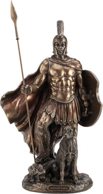 Odysseus and Argos Antique Bronze Statue - 12.5 Inch Cold Cast Resin Decor