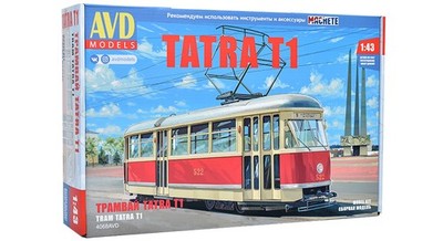 Tatra T1 Straßenbahn - Modell KIT - AVD 1:43
