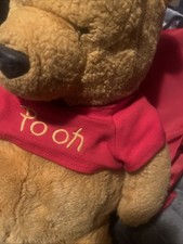 Vintage Disney Winnie The Pooh Large Giant 20" Soft Plush Stuffed Bear By Mattel