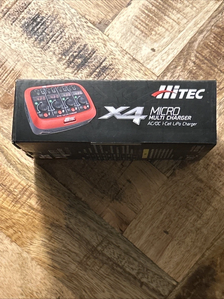 Hitec X4 Micro Multi Charger 44212 AC/DC 1-cell LiPo charger 4 port single cell - Image 4 of 4