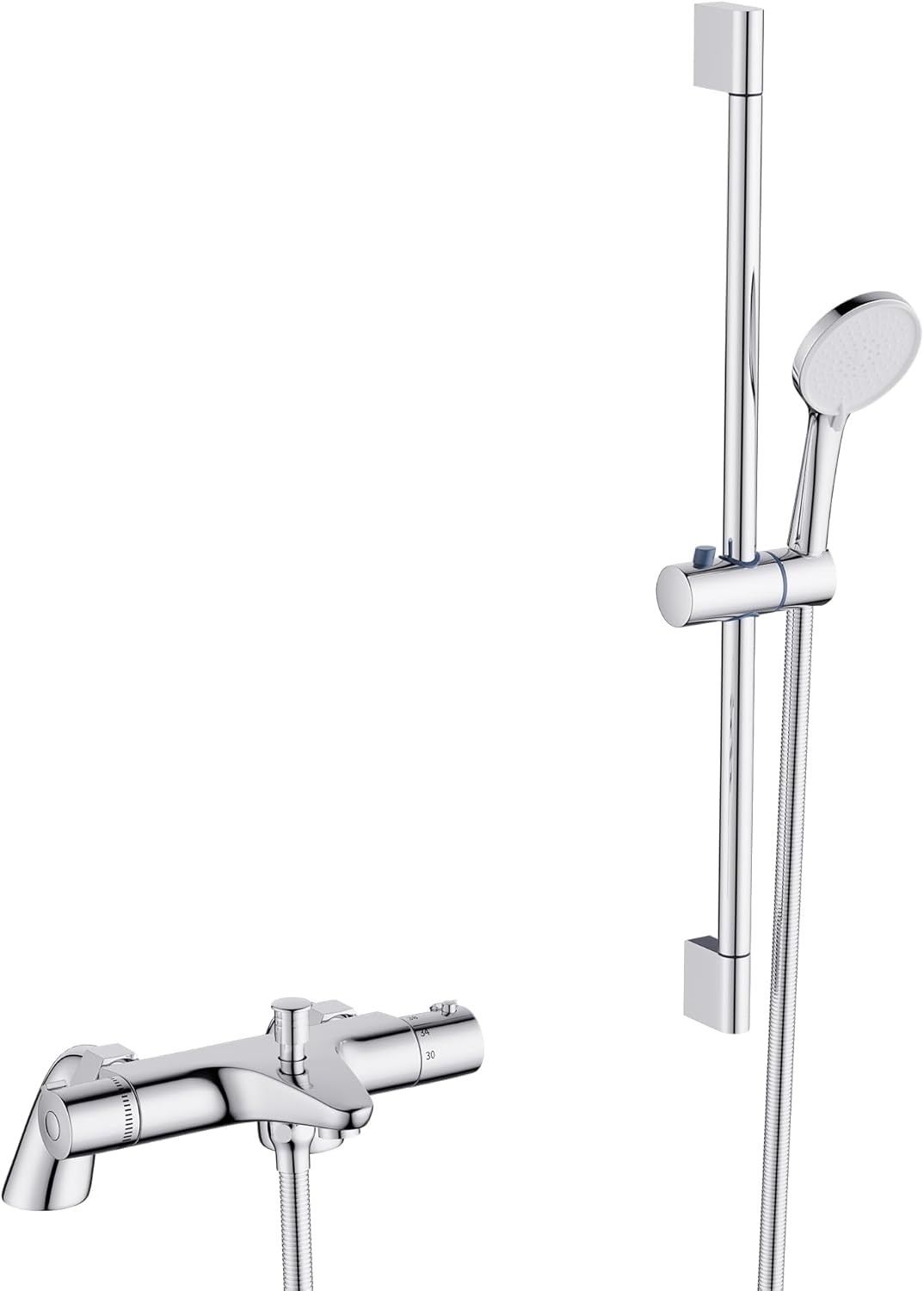 MORADO Thermostatic Bath Shower Mixer Tap Set,Bathtub Shower Mixer Tap with with