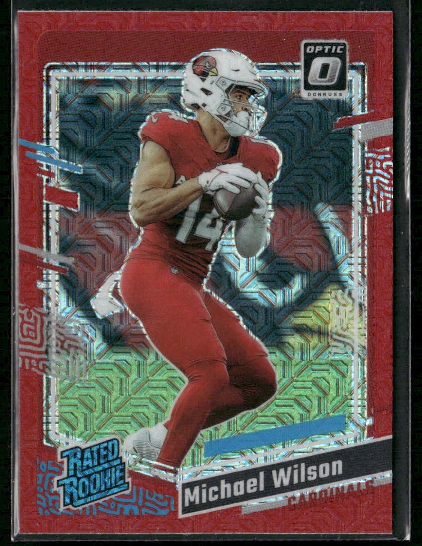2023 Optic Michael Wilson Rated Rookies Red Mojo Prizm #204