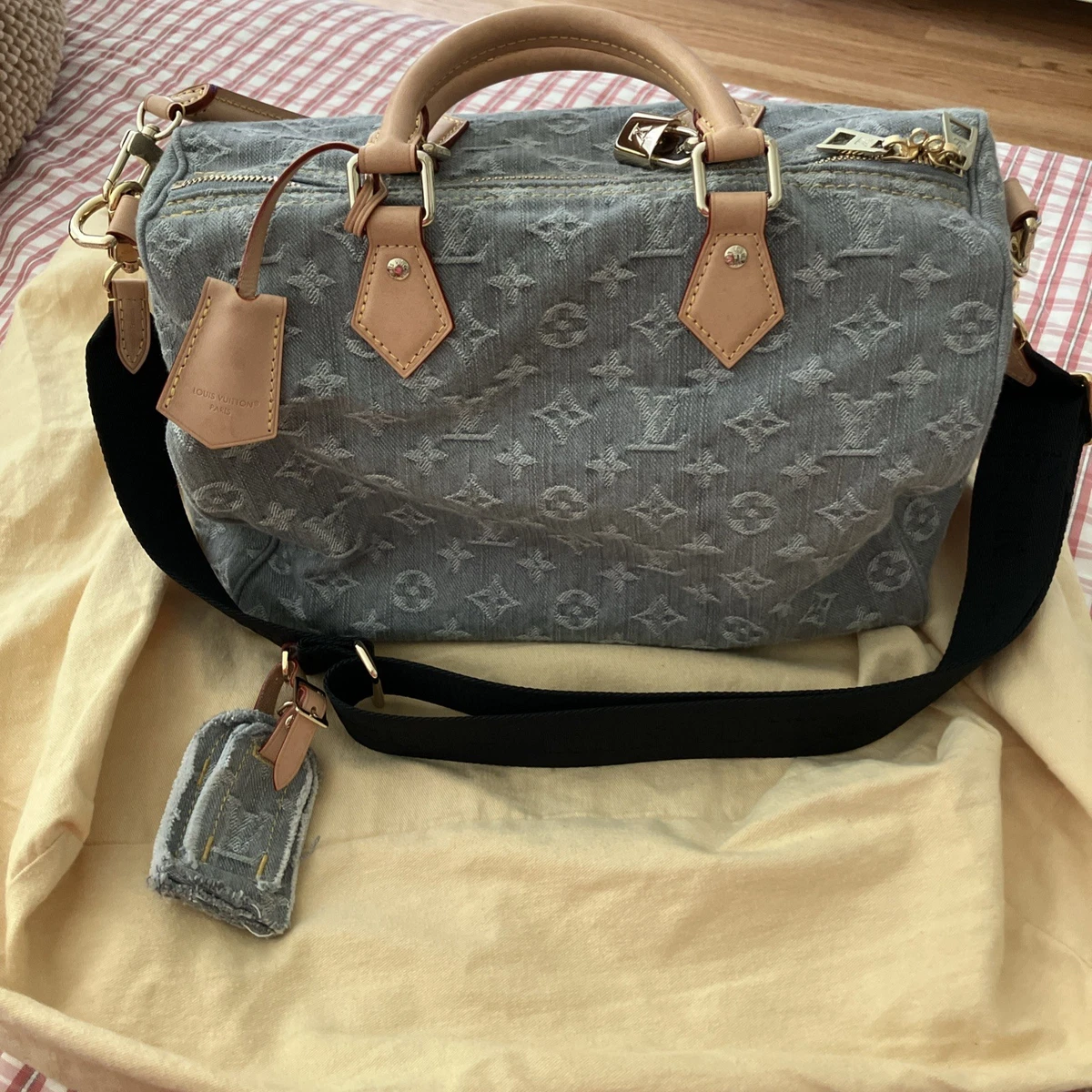 Louis Vuitton Denim Exterior Satchel/Top Handle Bag Handbags
