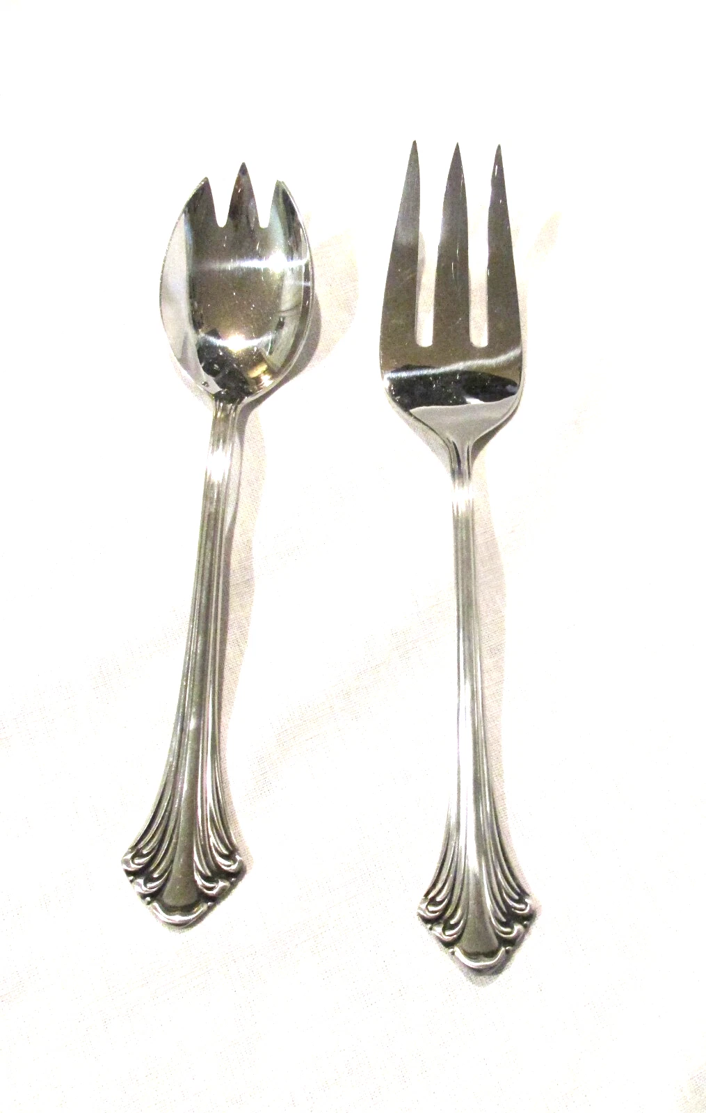 Serving Set Fork & Spork Spoon Towle Colonial Plume 18/8 Stainless Made Germany