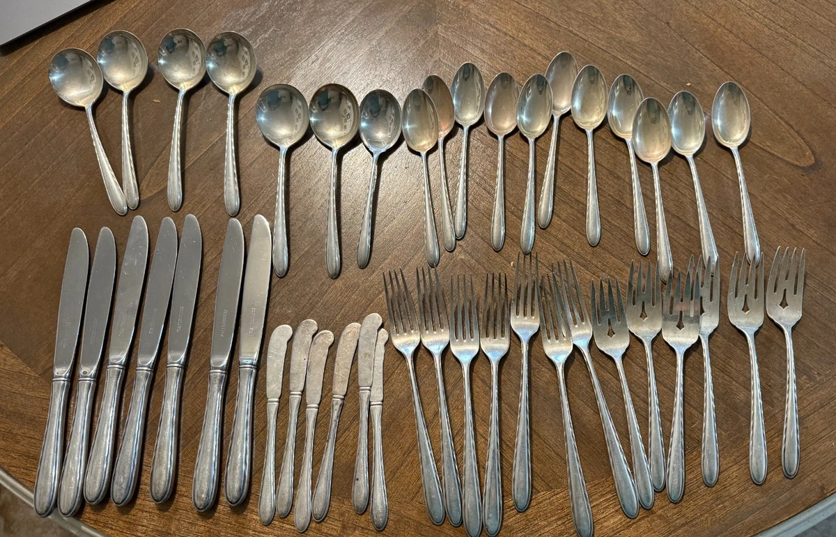 Towle Silver Flutes Antique US Sterling Silver Flatware Sets for