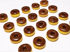 Barbi Dollhouse Miniature Food Mini Donuts Chocolate Icing Pie Pastry Lot 👻🧲 6