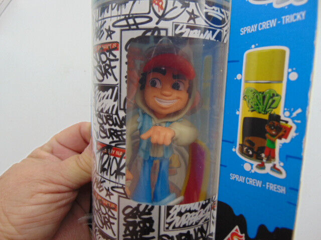 2 New Subway Surfers Spray Crew 4 Figures - Jake & Tricky Cans