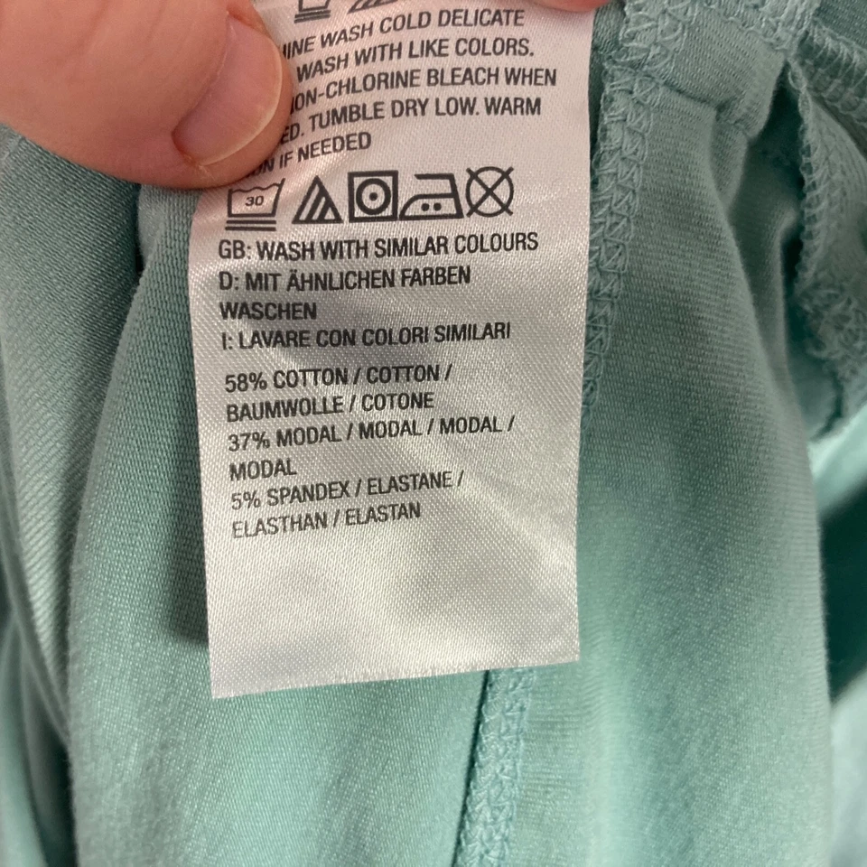 Camiseta Isaac Mizrahi Live Top Mujer 5X Verde Cuello Redondo Dobladillo en Capas Manga Larga Foto 4 de 4