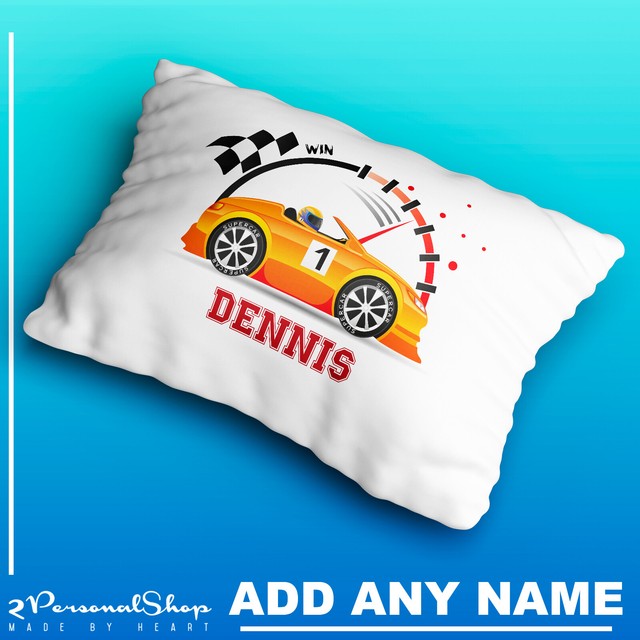 Personnalisé Course Voiture Housse D'Oreiller Enfants Imprimé Cadeau Fait 103 Personnalisé Course Voiture Housse D'Oreiller Enfants Imprimé Cadeau Fait 103