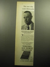 1958 Webster's New World Dictionary Advertisement - Erskine Caldwell